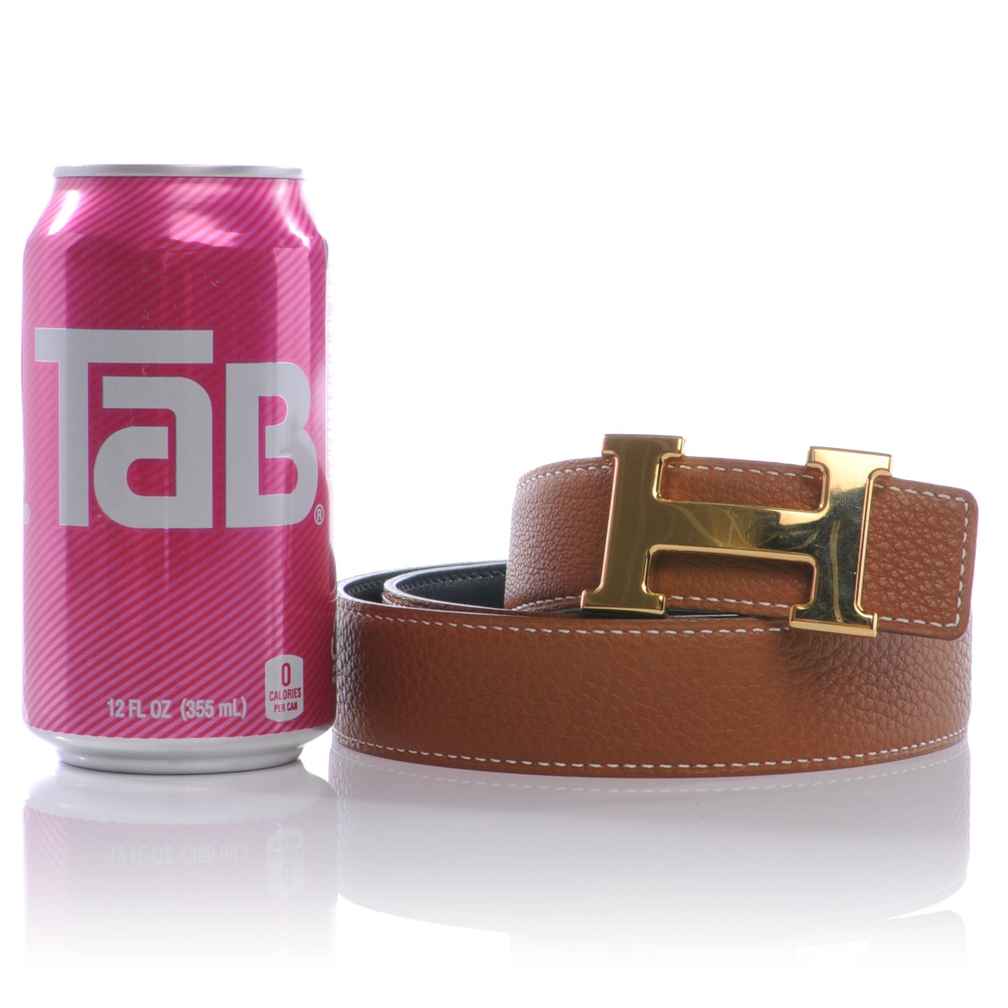 Togo Box Reversible Constance 32mm H Belt 90 Gold Noir