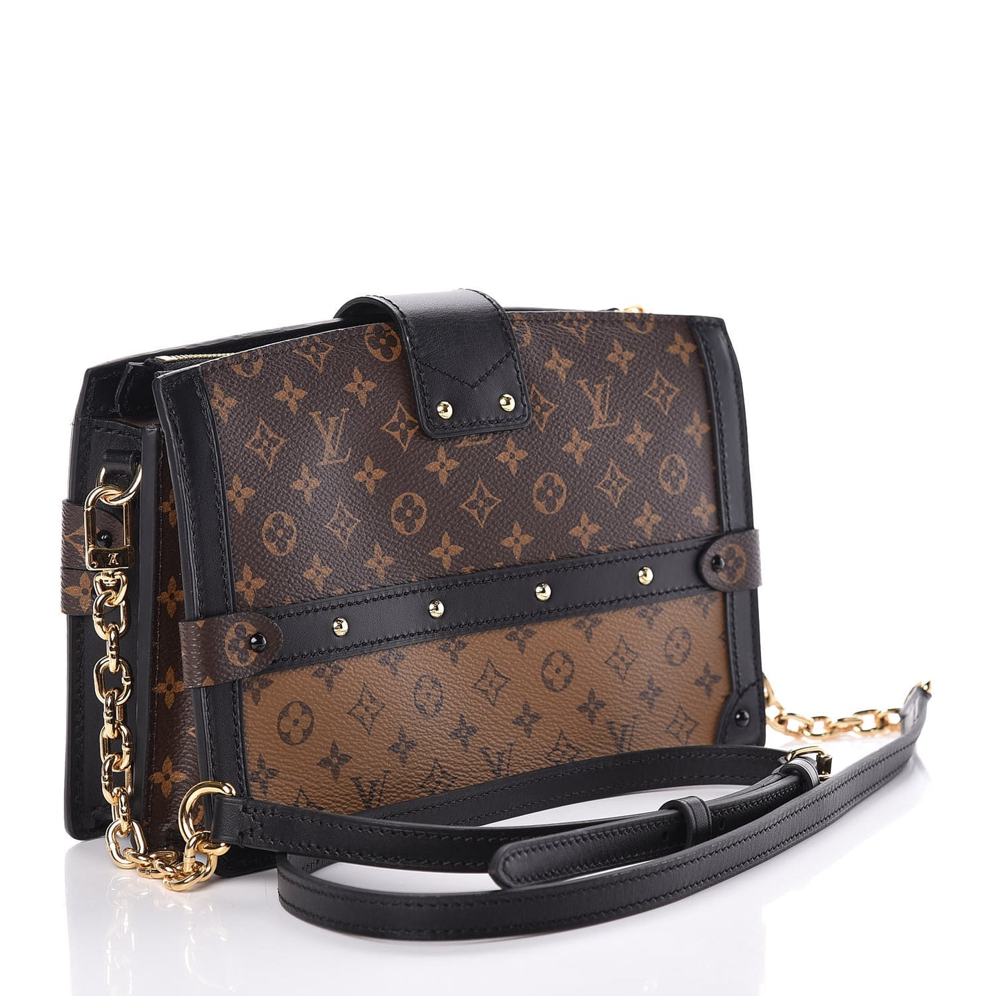 Reverse Monogram Trunk Clutch