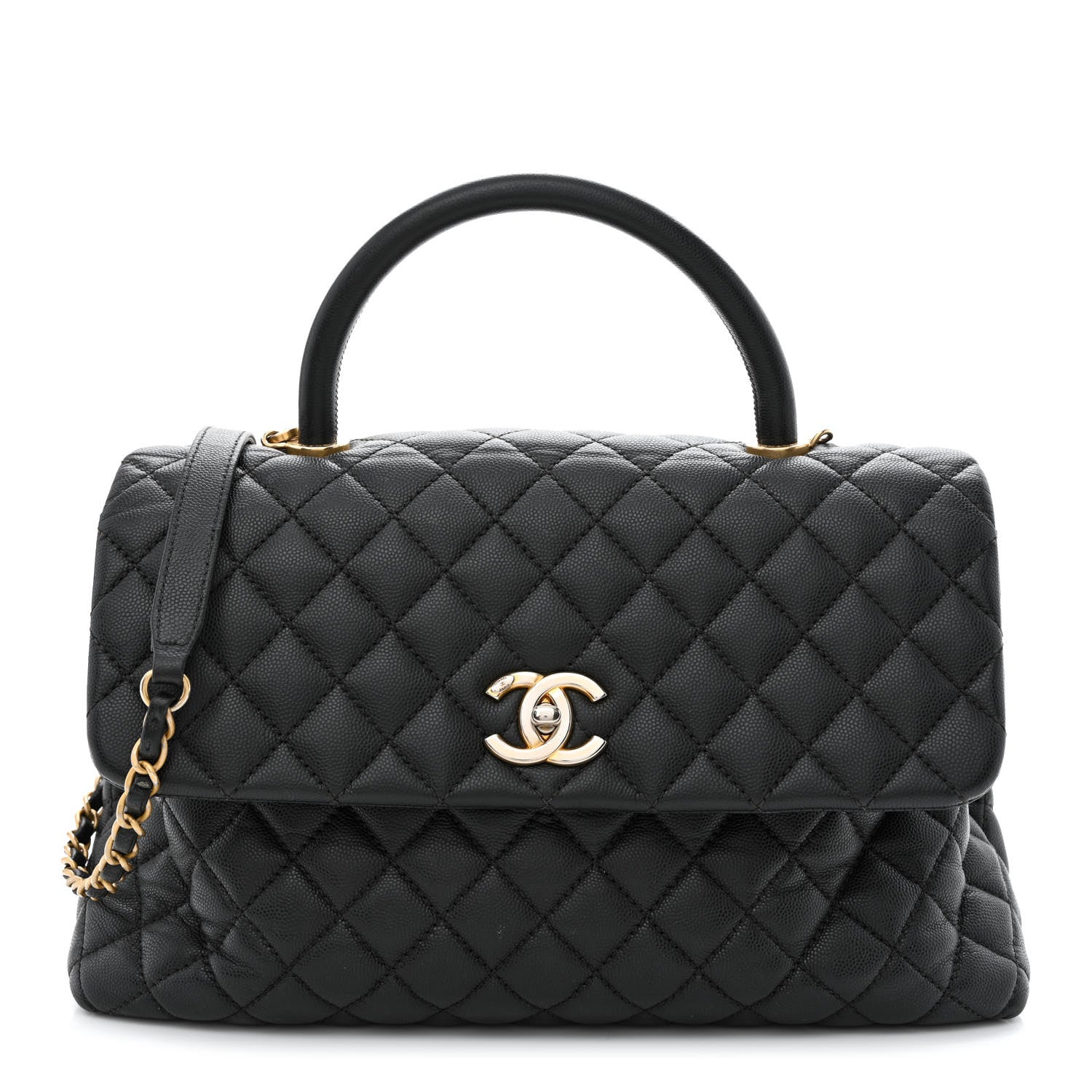 Chanel Caviar Quilted Medium Coco Handle Flap Black 1 of 11