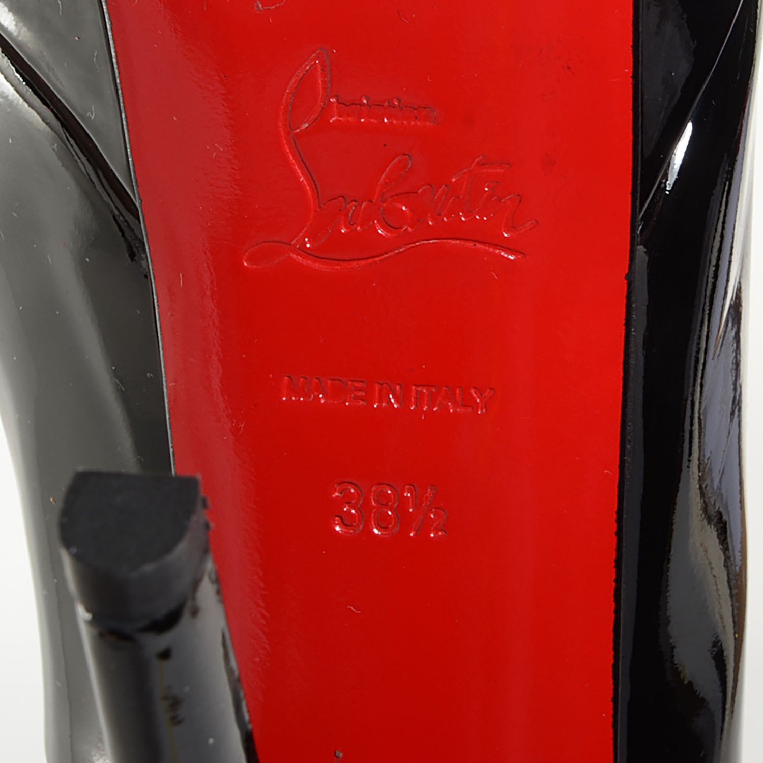 Christian Louboutin Patent Bianca 140 Pumps 38.5 Black 6 of 7