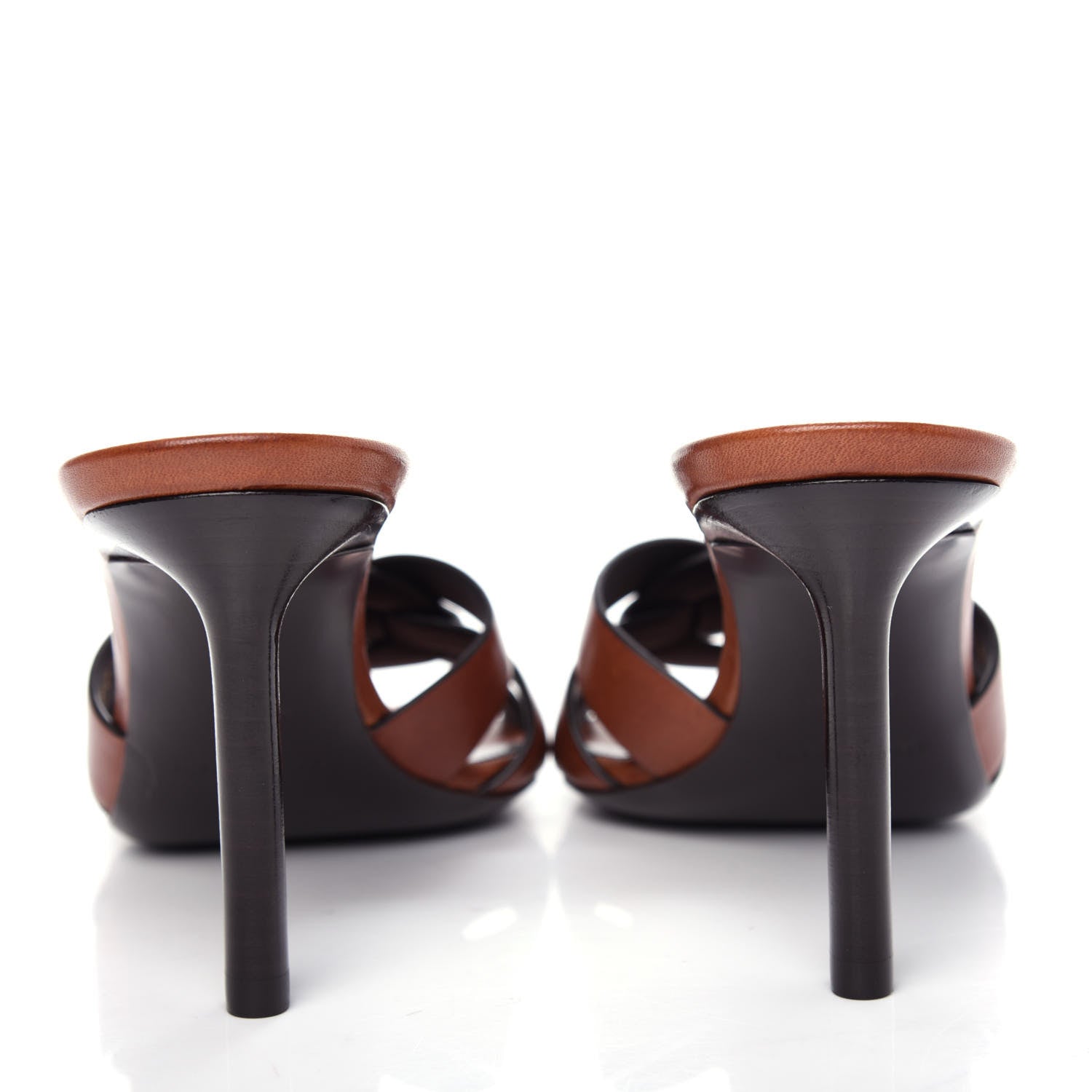 Saint Laurent Calfskin Tribute 85 Slide Sandals 35.5 Amber 7 of 11