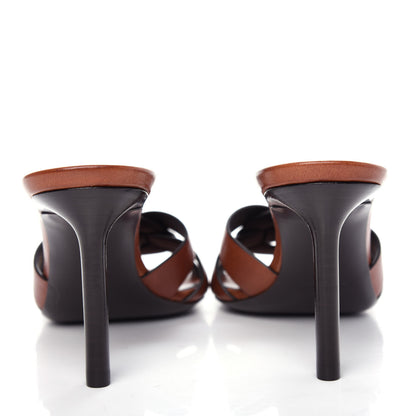 Saint Laurent Calfskin Tribute 85 Slide Sandals 35.5 Amber 7 of 11