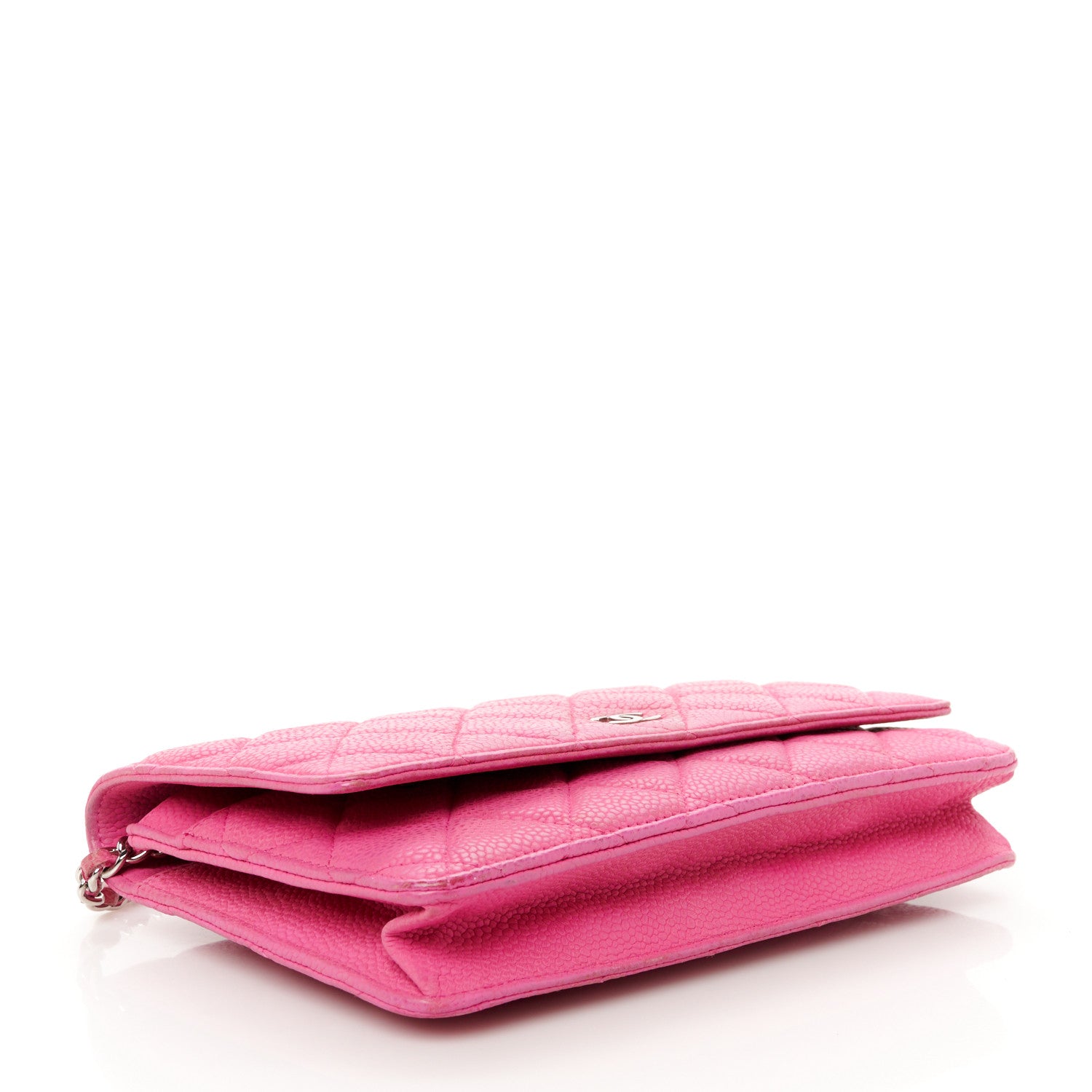 Chanel Iridescent Caviar Quilted Wallet on Chain WOC Pink 4 of 13