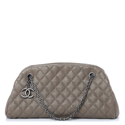Chanel Metallic Caviar Quilted Medium Just Mademoiselle Beige 1 of 10