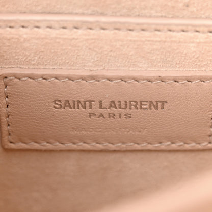 Saint Laurent Calfskin Crocodile Embossed Medium Monogram Sunset Rose Antic 6 of 11