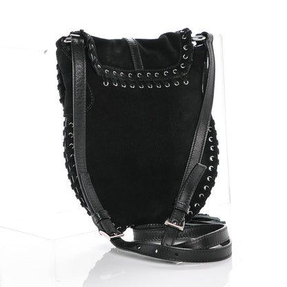 Prada Suede Tassel Crossbody Black 3 of 6