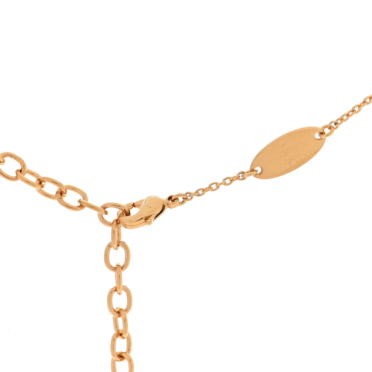 Louis Vuitton Metal Louisette Necklace Gold 4 of 4