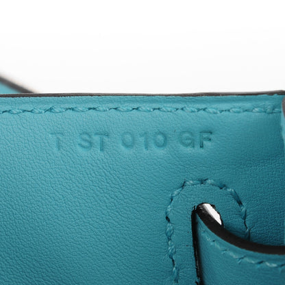 Hermes Swift Kelly Pochette Clutch Bleu Atoll 3 of 15