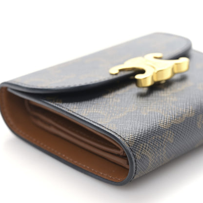 Celine Triomphe Canvas Small Triomphe Wallet Tan 8 of 11