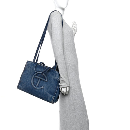 Telfar Denim Medium Shopping Bag Blue 2 of 10