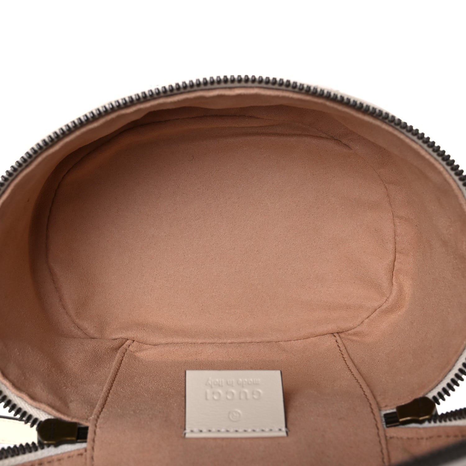 Gucci Calfskin Matelasse Mini GG Marmont Round Backpack White 5 of 11