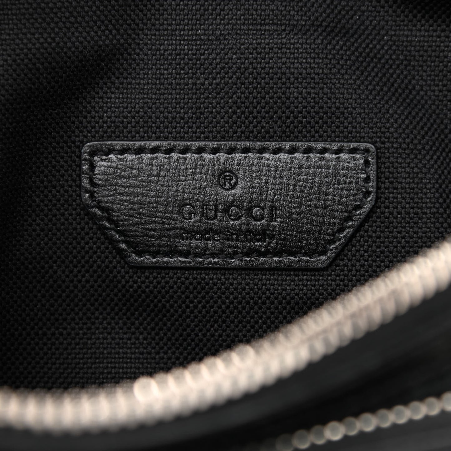 GG Supreme Monogram Textured Calfskin Retro Interlocking G Belt Bag Black