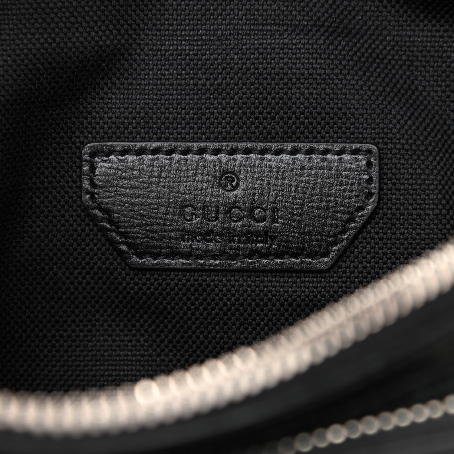 Gucci GG Supreme Monogram Textured Calfskin Retro Interlocking G Belt Bag Black 6 of 8