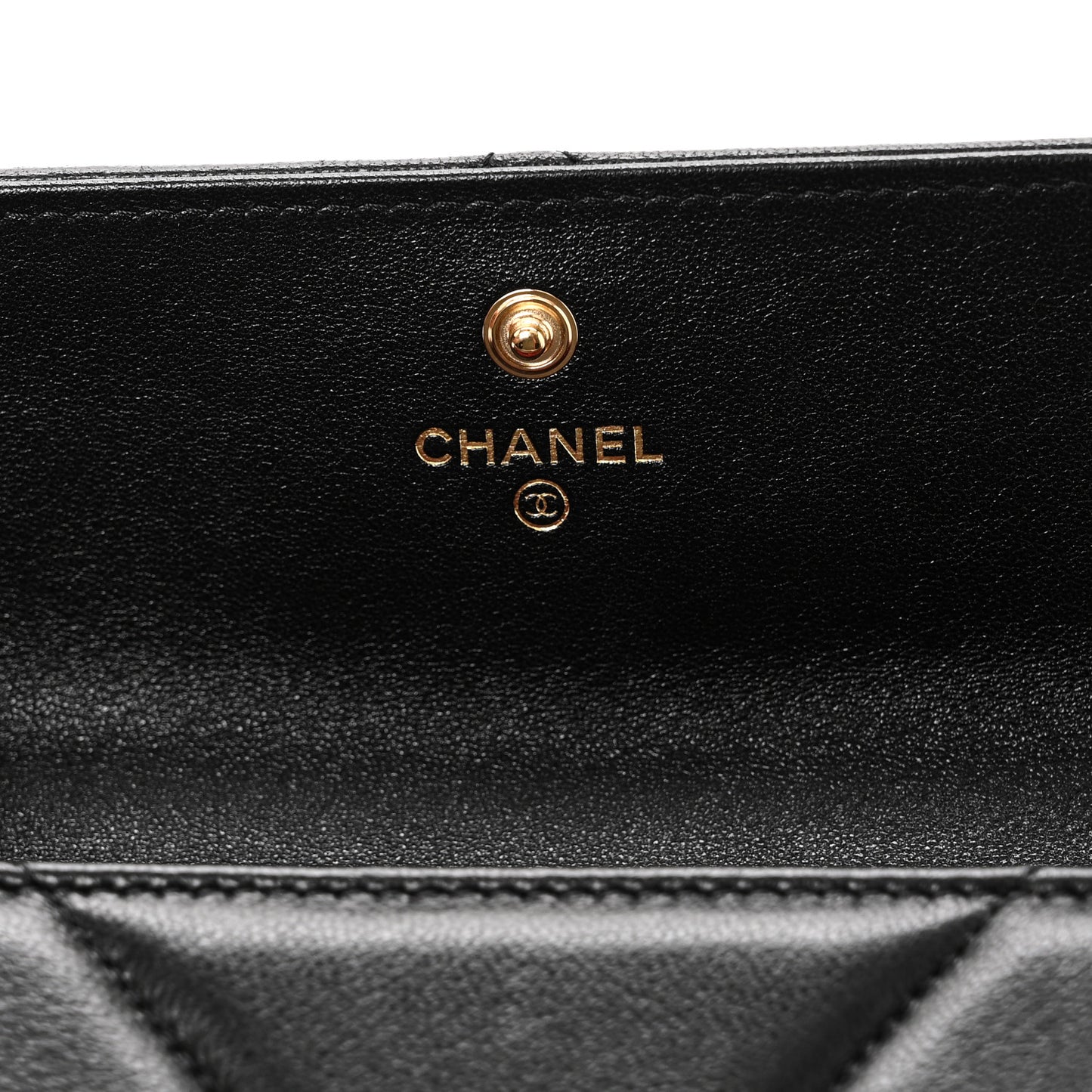 Lambskin Quilted Chanel 19 Flap Wallet Black