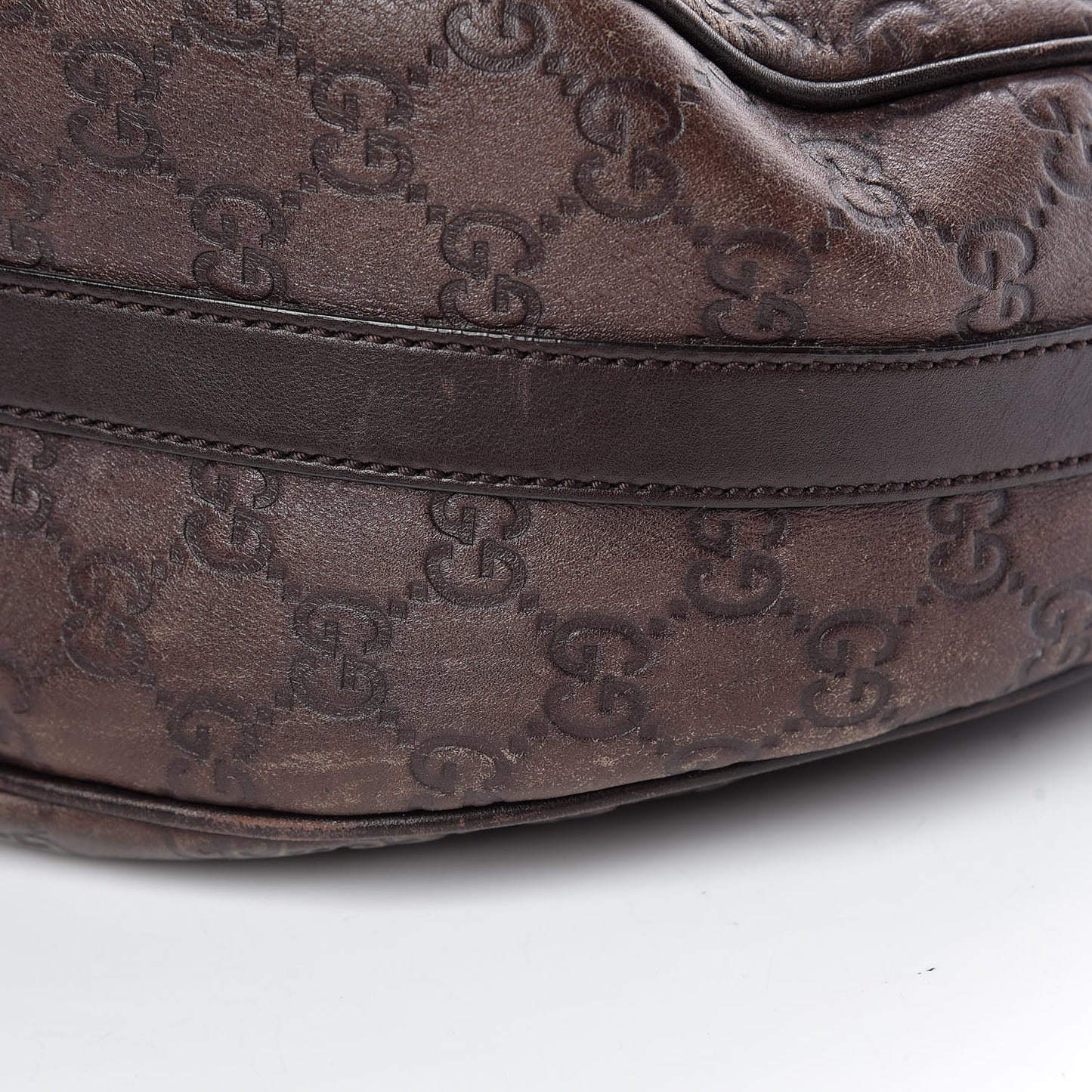 Guccissima Medium GG Twins Hobo Dark Brown