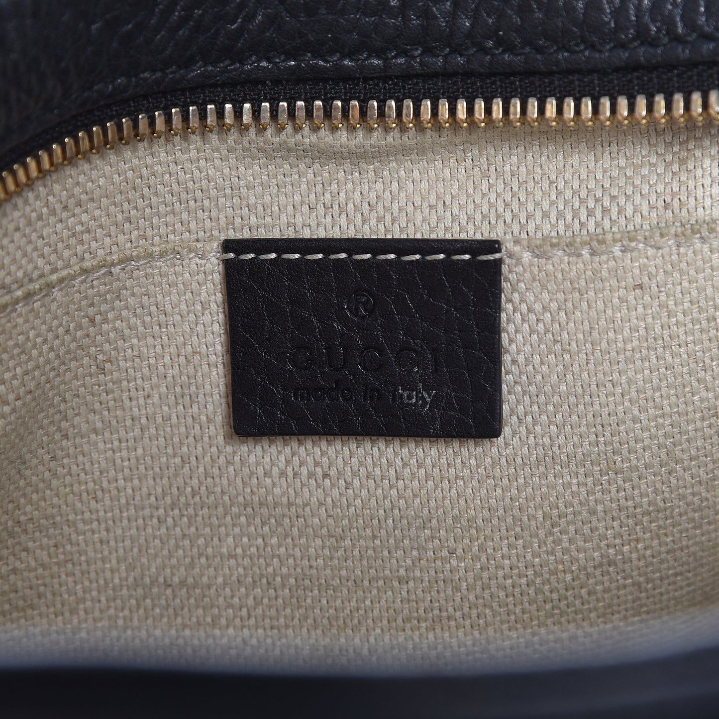 Pebbled Calfskin Small Soho Disco Bag Black