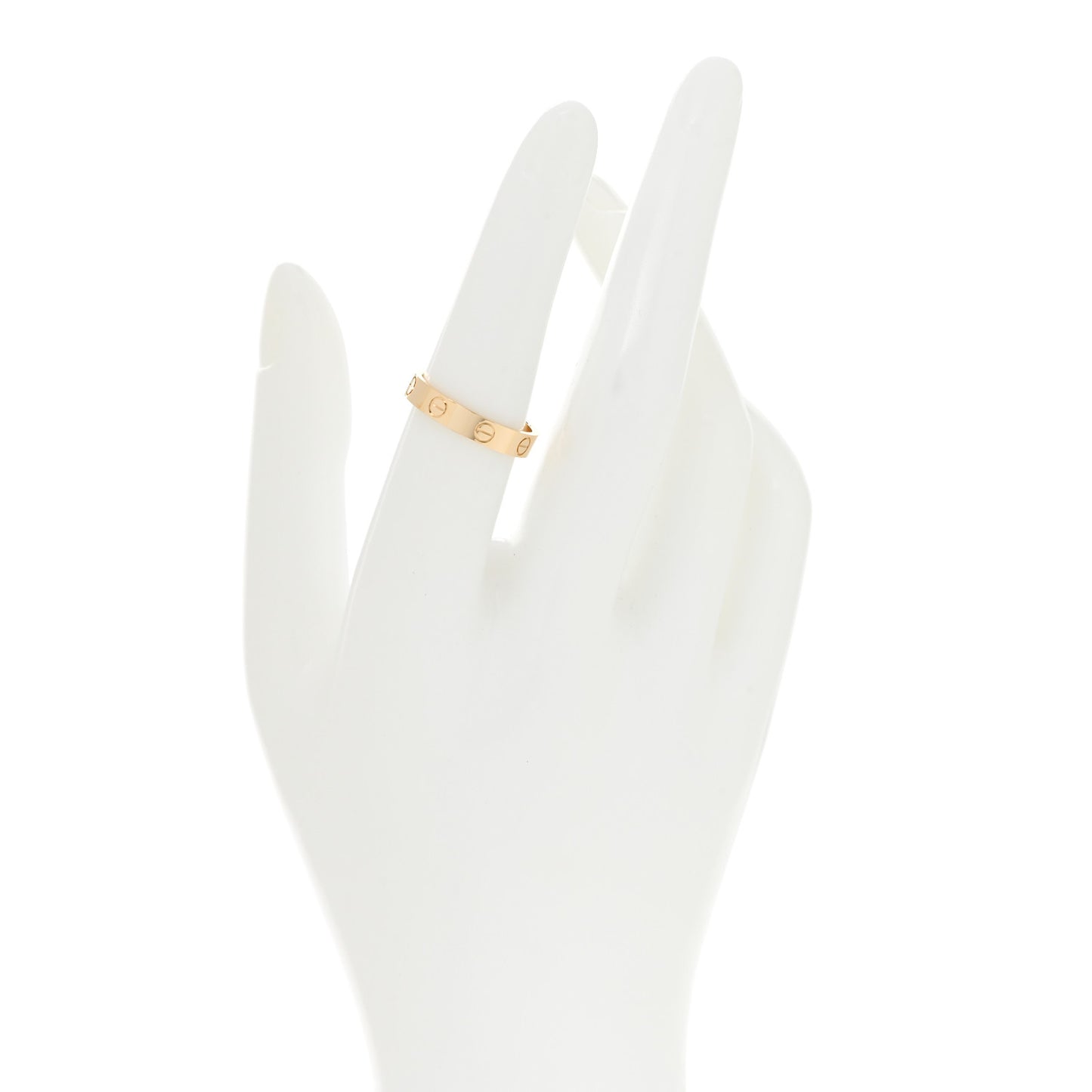 18K Yellow Gold 3.5mm LOVE Wedding Band Ring 53 6.5