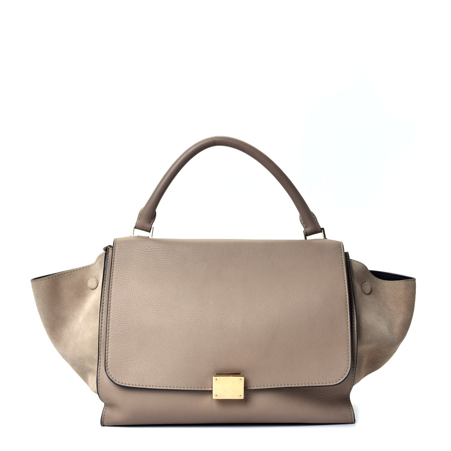 Smooth Calfskin Suede Medium Trapeze Sahara