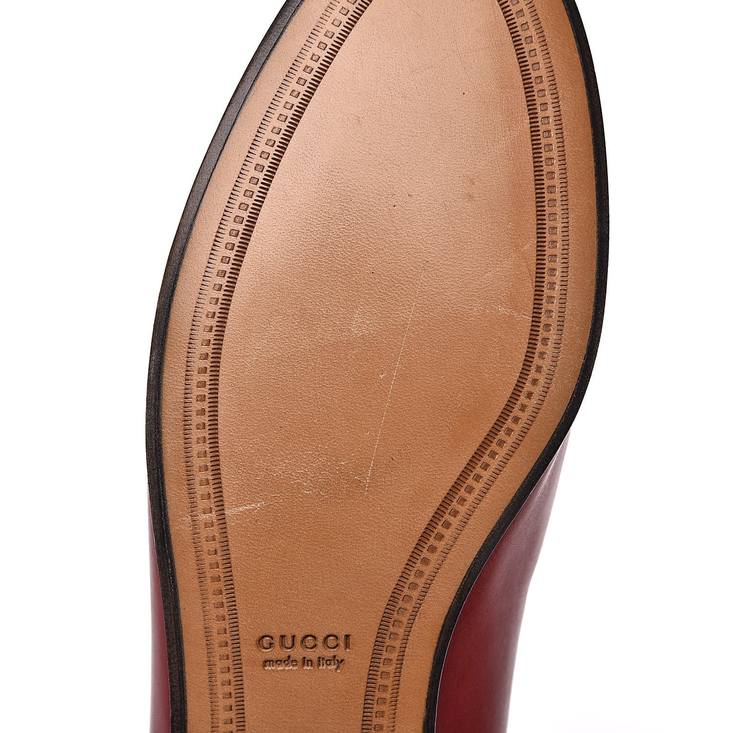 Gucci Calfskin Womens Jordaan Loafers 37 Hibiscus Red 9 of 13