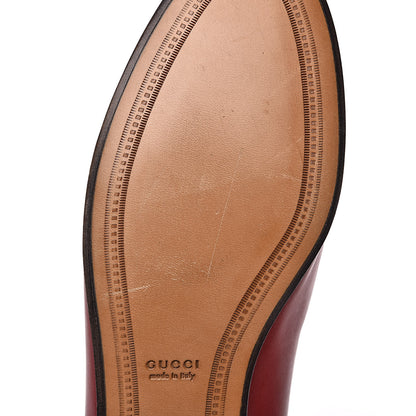 Gucci Calfskin Womens Jordaan Loafers 37 Hibiscus Red 9 of 13