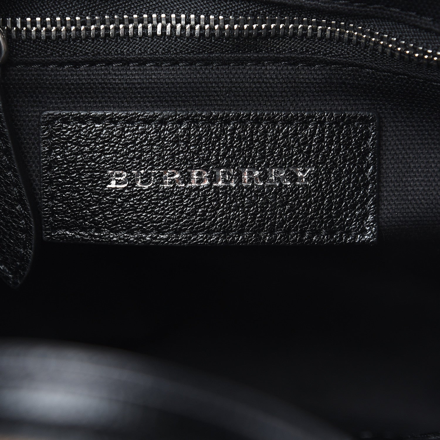 Burberry Goatskin Vintage Check Baby Banner Tote Black 6 of 10