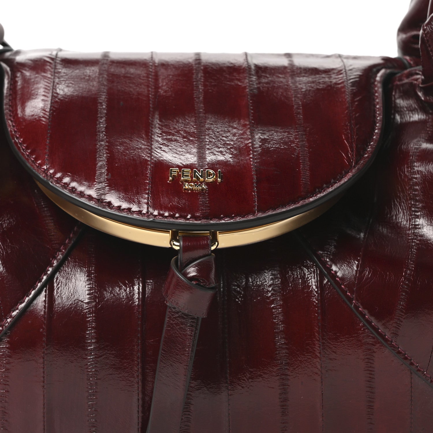 Fendi Inlaid Hagfish Pequin Small Spy Wine 8 of 11