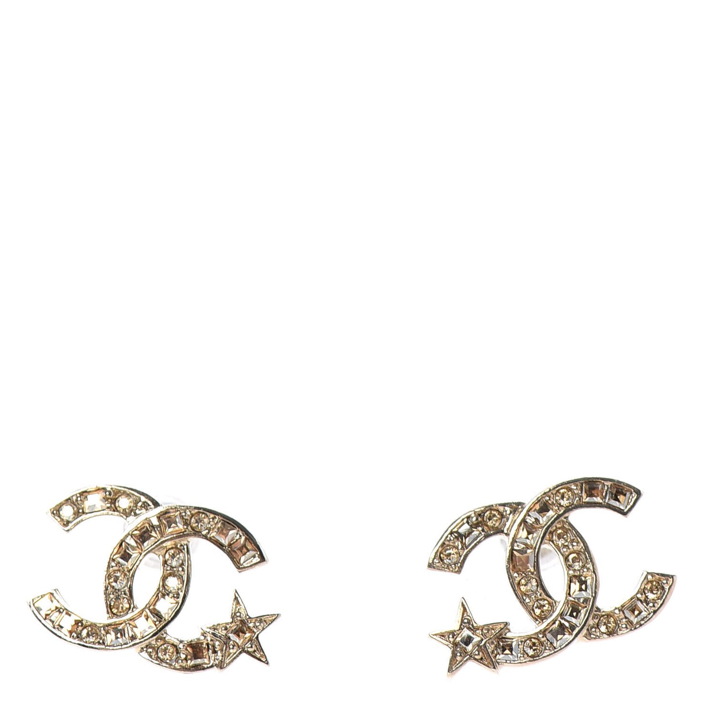 Crystal CC Starfall Earrings Gold