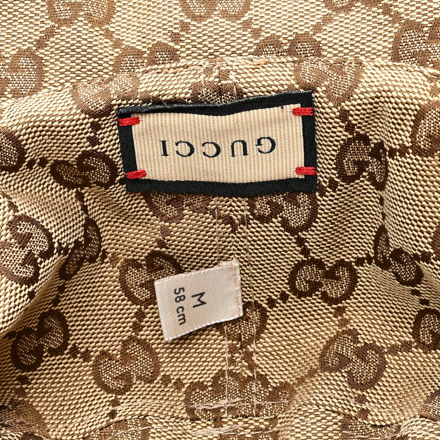 Monogram Plaid Bob Double Back Reversible Bucket Hat M Beige