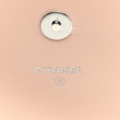 Chanel Lambskin Quilted Crystal Star Long Clutch With Chain Light Pink 6 of 9