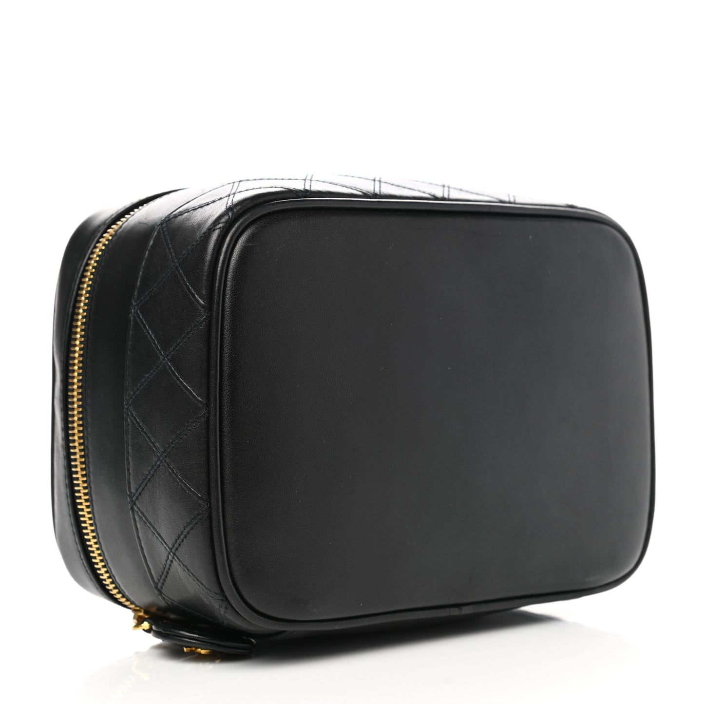 Lambskin Vanity Cosmetic Case Black