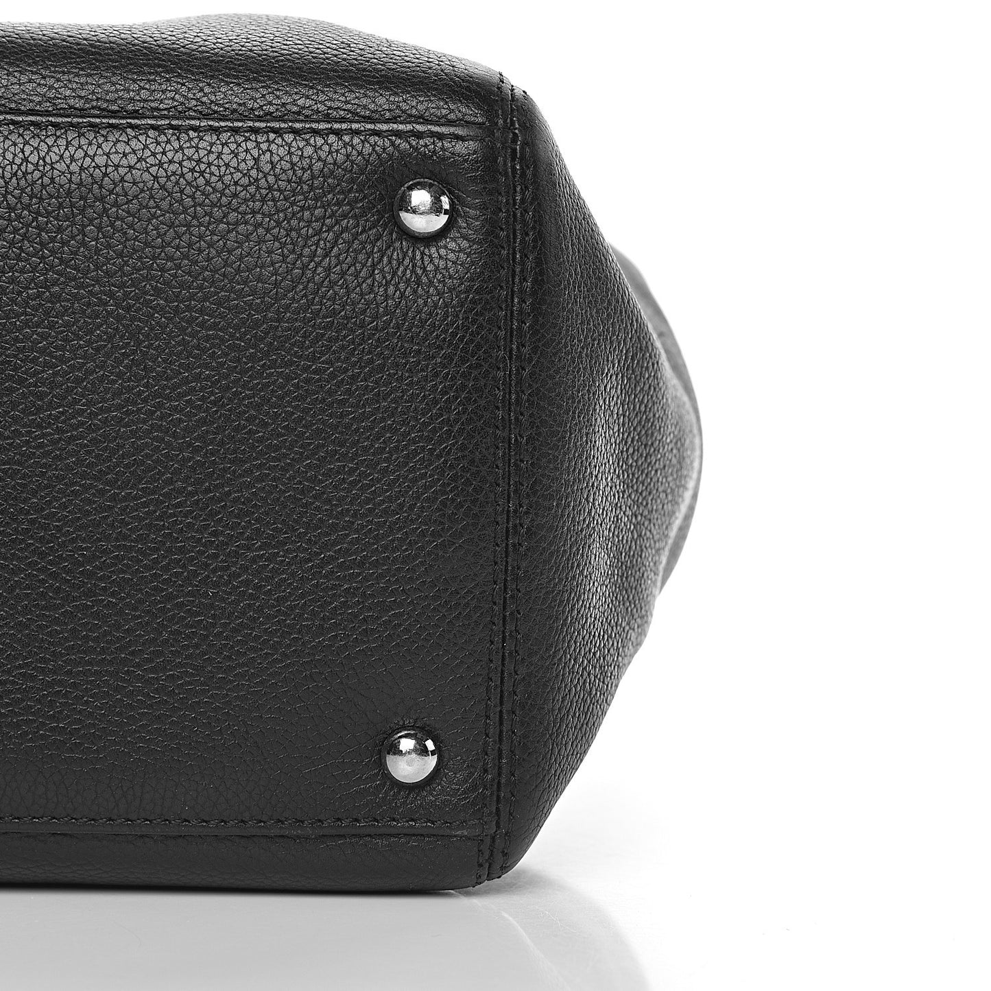 Calfskin Cerf Executive Shopper Tote Black