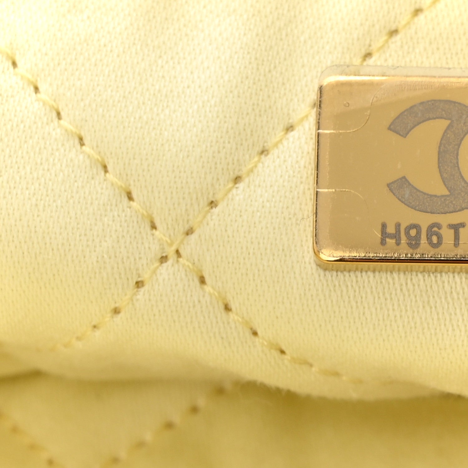 Chanel Shiny Calfskin Quilted Small Chanel 22 Light Yellow 8 of 11