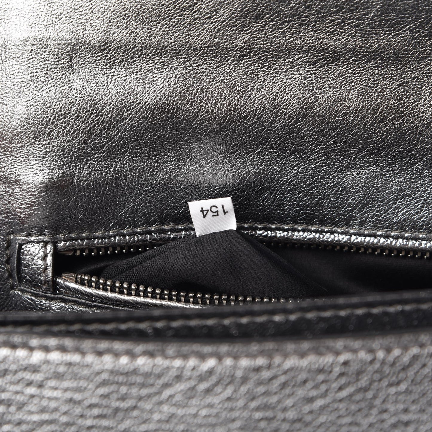 Metallic Goatskin Bandoliera Madras Shoulder Bag Chrome