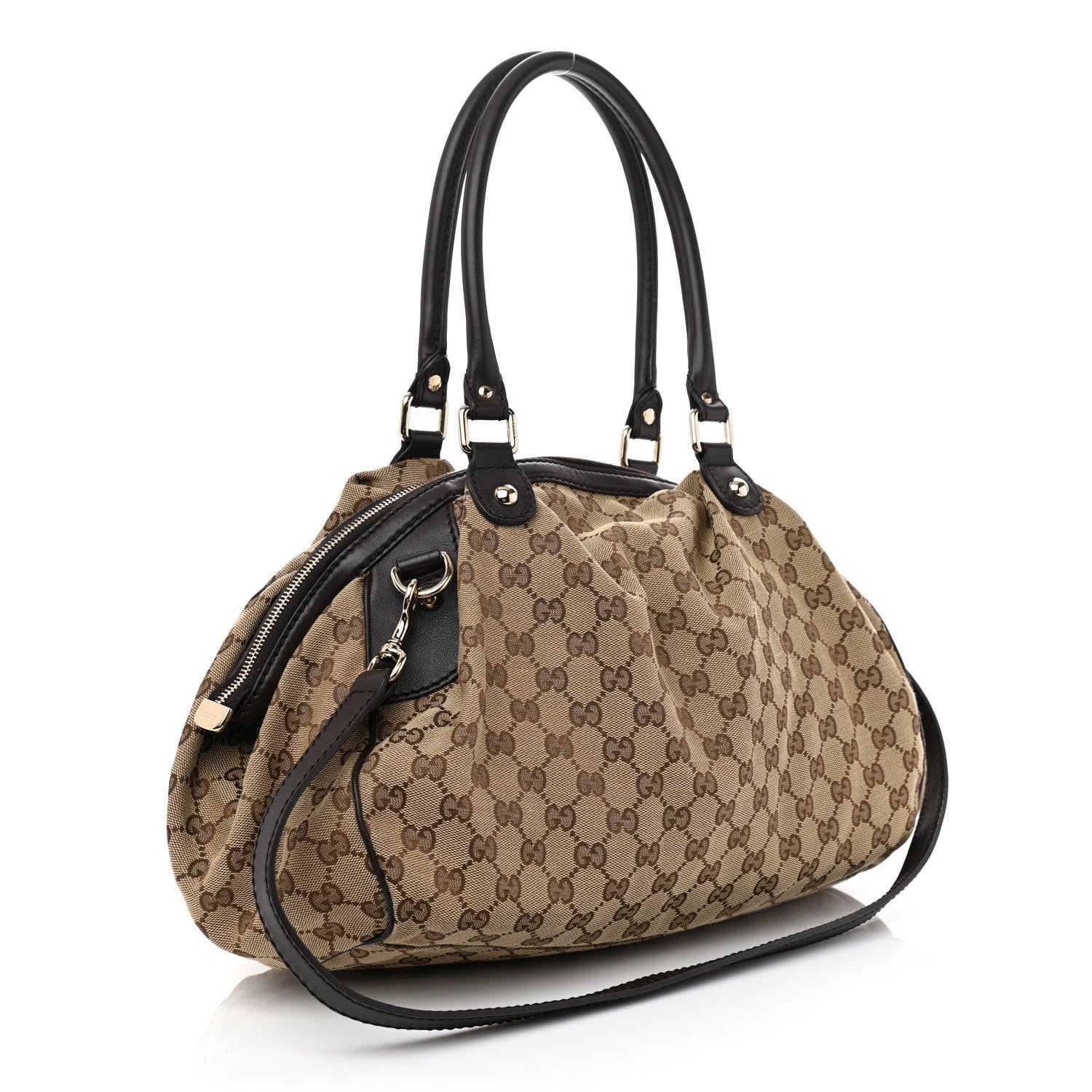 Gucci Monogram Medium Sukey Boston Bag Brown 3 of 9