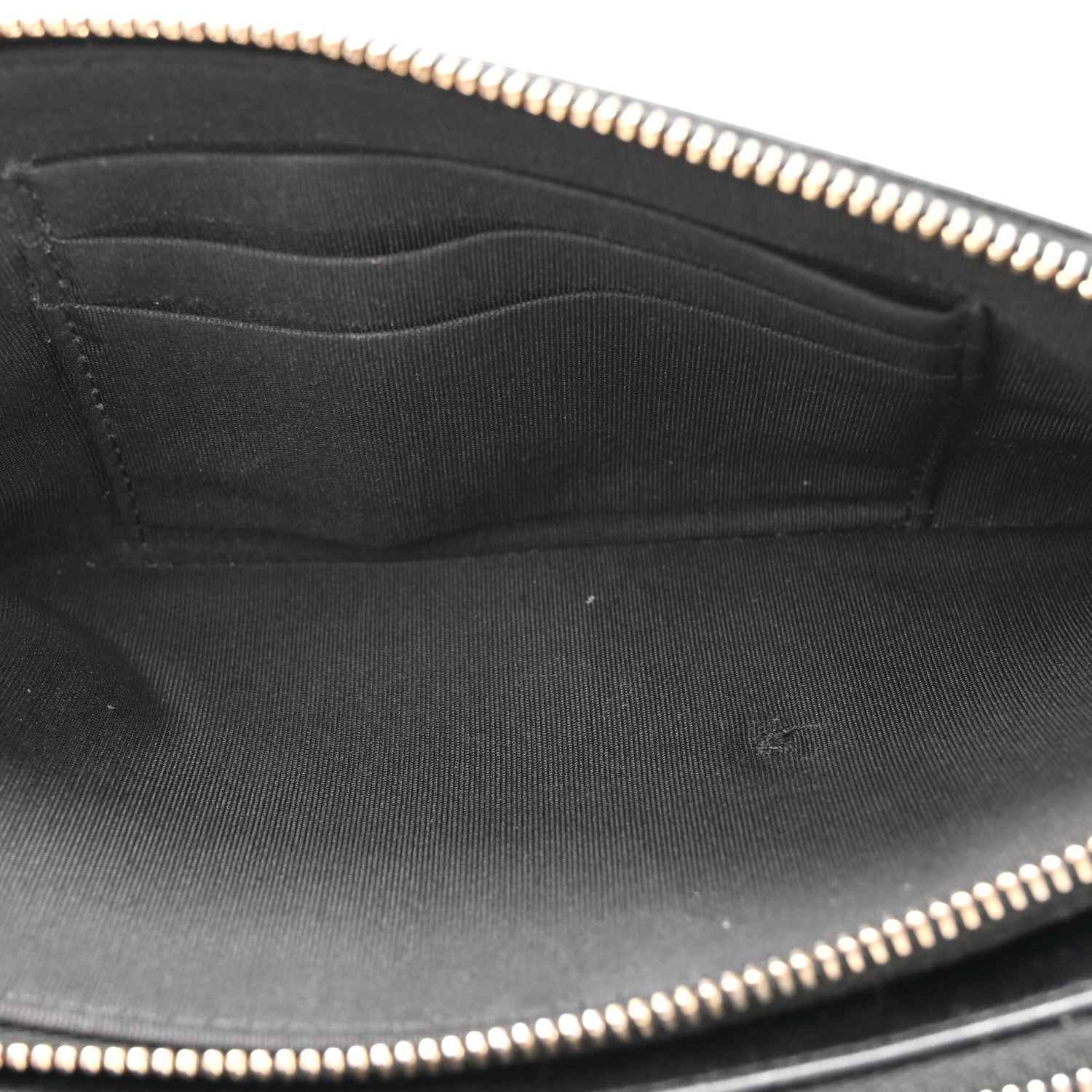 Chanel Metallic Sheepskin Chevron Quilted Small Vintage Mademoiselle Clutch With Chain Black 5 of 16