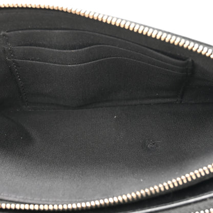 Chanel Metallic Sheepskin Chevron Quilted Small Vintage Mademoiselle Clutch With Chain Black 5 of 16