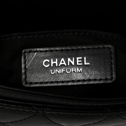 Chanel Calfskin Quilted CC Uniform Flap Belt Bag Black 5 of 9