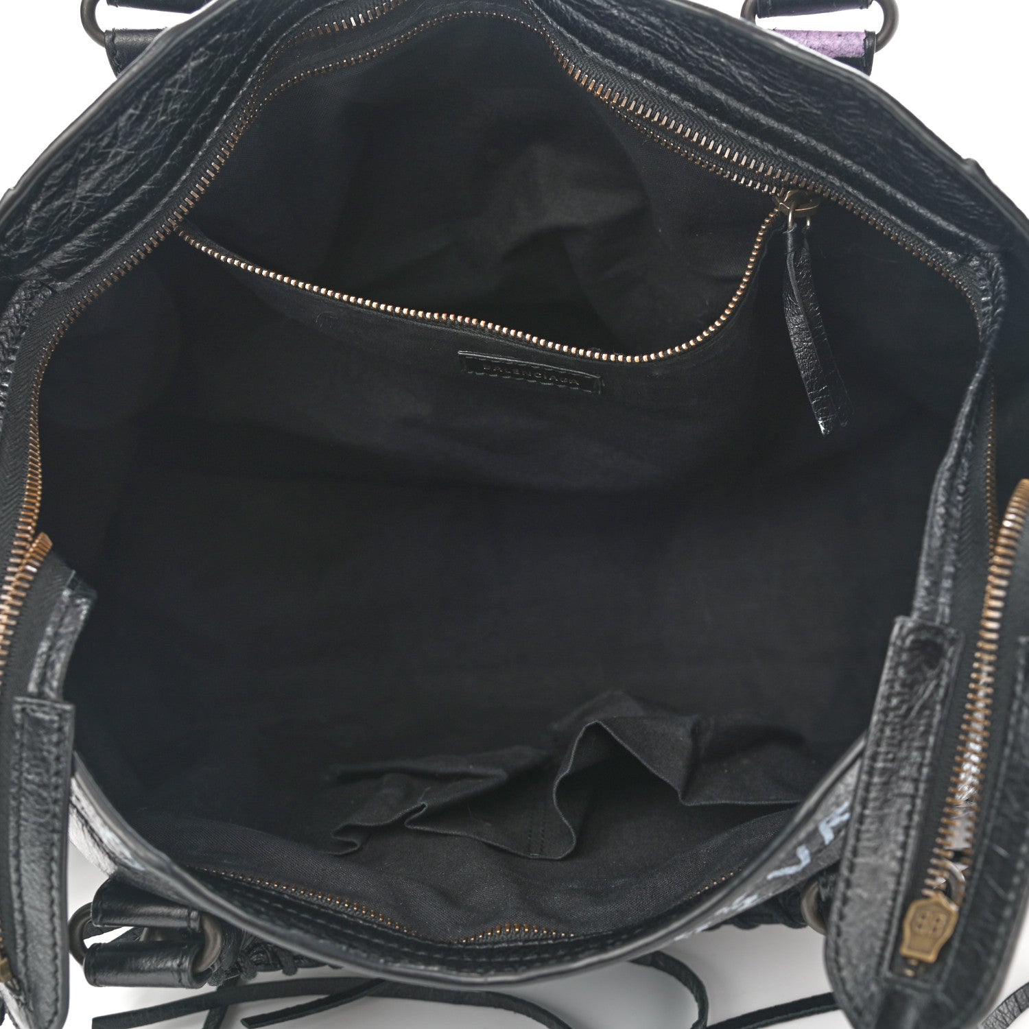 Balenciaga Agneau Graffiti All Over Classic Hardware City Black Multicolor 5 of 10