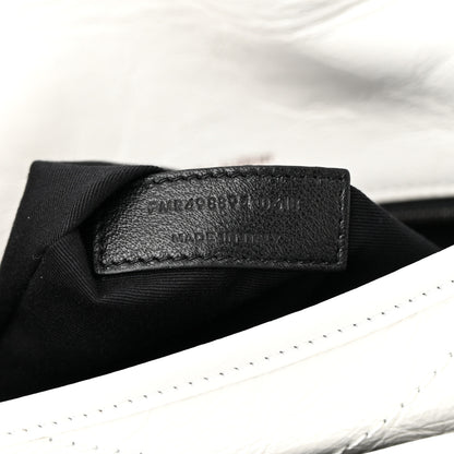 Saint Laurent Crinkled Calfskin Matelasse Monogram Medium Niki Chain Satchel Dirty White 7 of 16