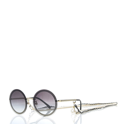 Chanel Round Chain Sunglasses 4245 Gold 3 of 9