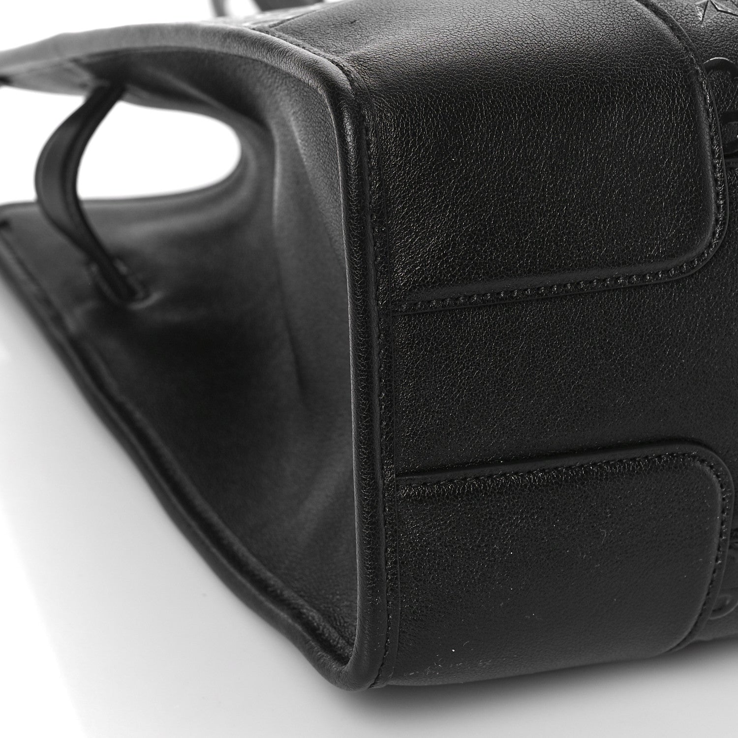 Gucci Wonka Grain Calfskin GG Monogram Star Embossed Medium GG Tote Black 9 of 10