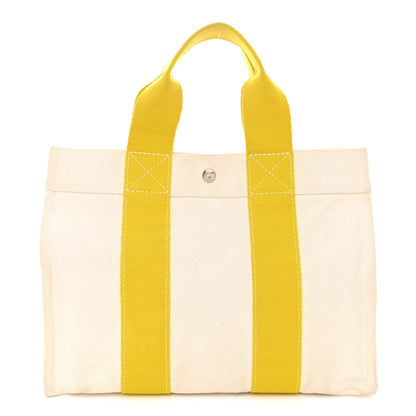 Hermes Canvas Fourre Tout PM Craie Lime 1 of 14