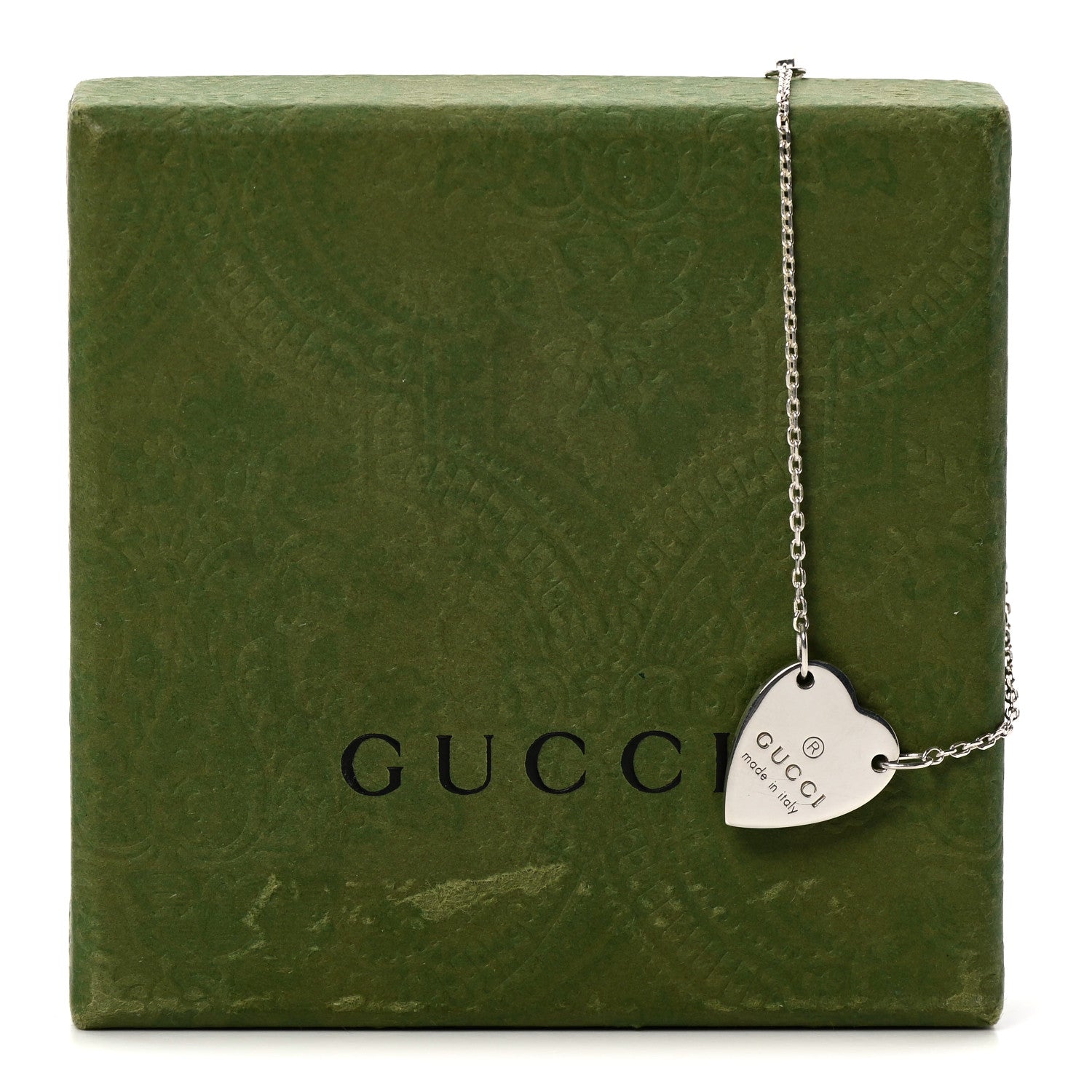 Gucci Sterling Silver Trademark Heart Bracelet 6 of 6