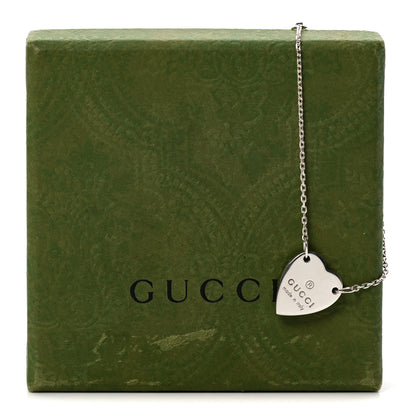 Gucci Sterling Silver Trademark Heart Bracelet 6 of 6