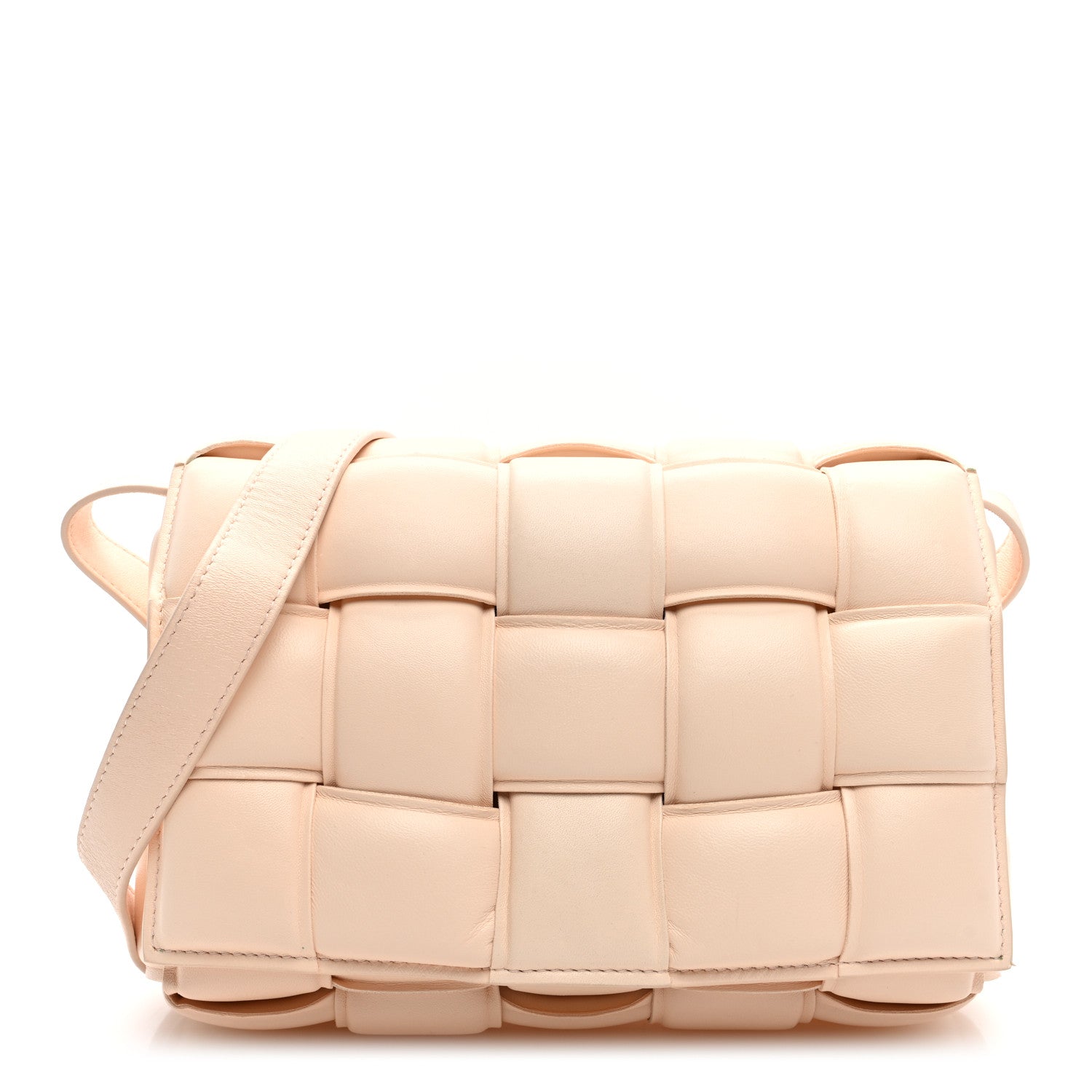 Bottega Veneta Nappa Maxi Intrecciato Padded Cassette Crossbody Bag Melon Washed 1 of 9