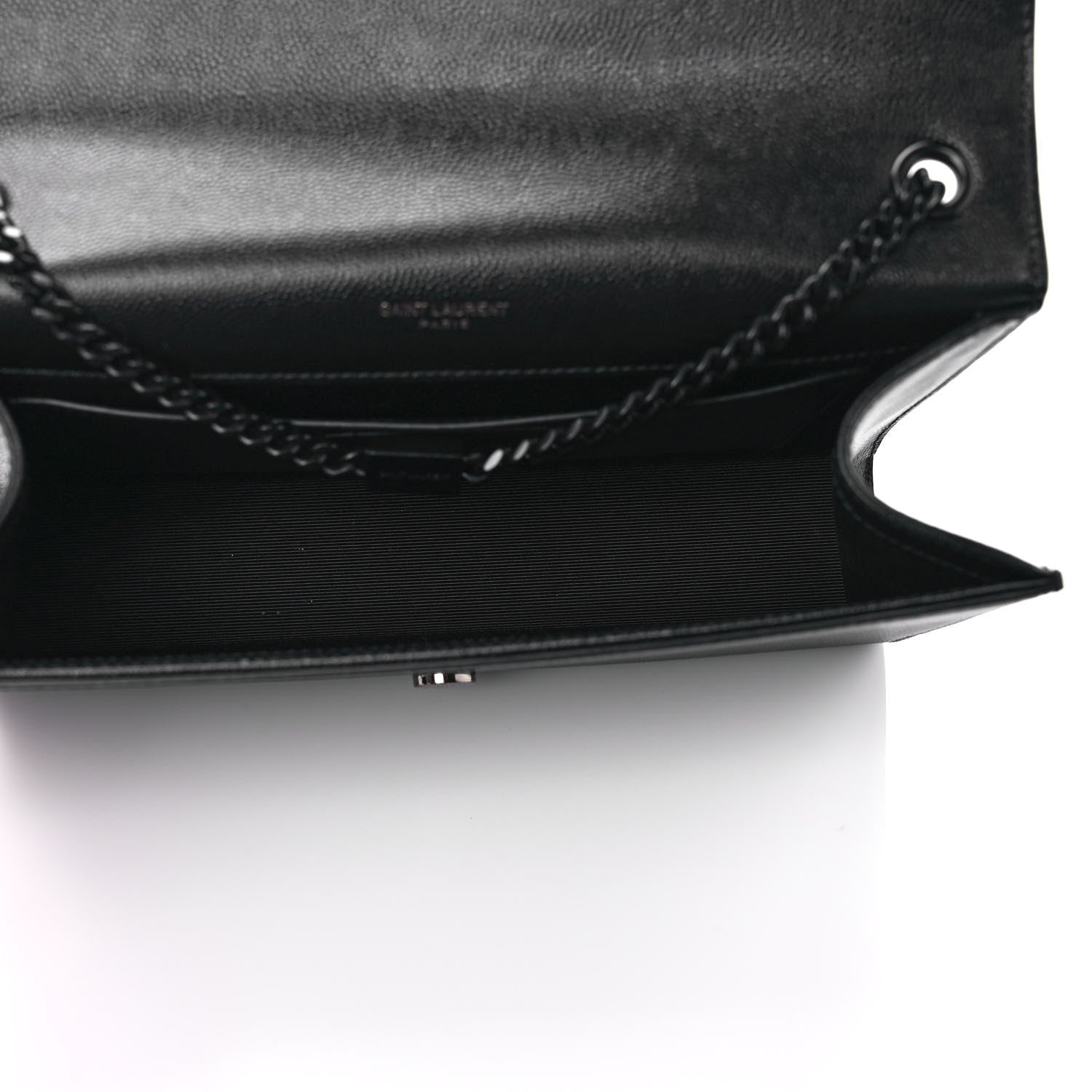 Saint Laurent Grain De Poudre Medium Classic Monogram Kate Satchel Black 5 of 9