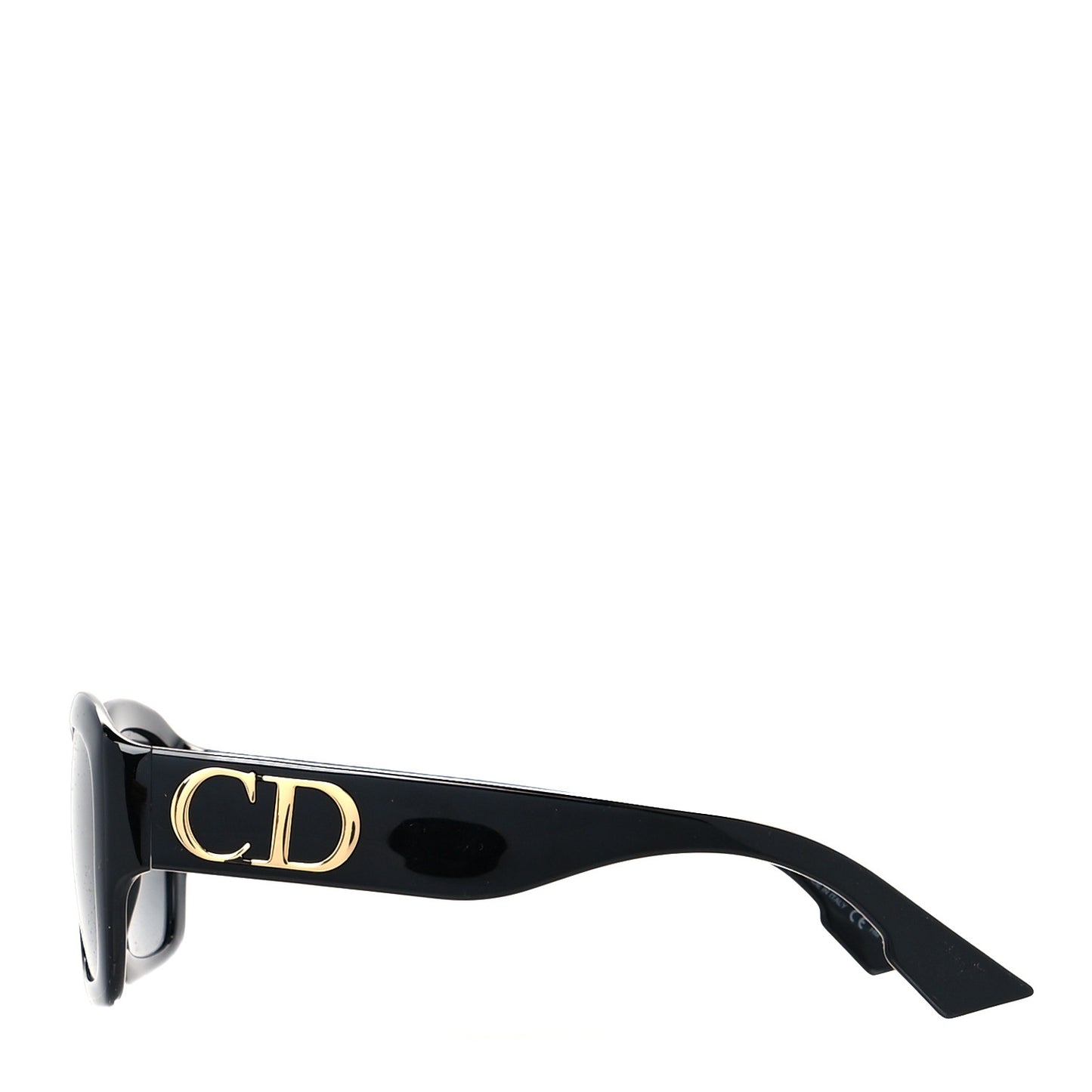 Acetate D Dior Square Sunglasses Black