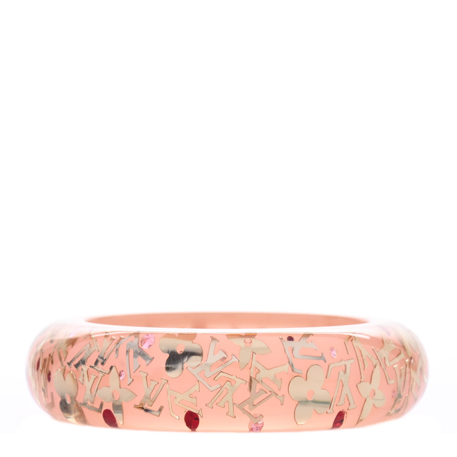 Louis Vuitton Resin Swarovski Medium Inclusion Bracelet GM Rose 2 of 3