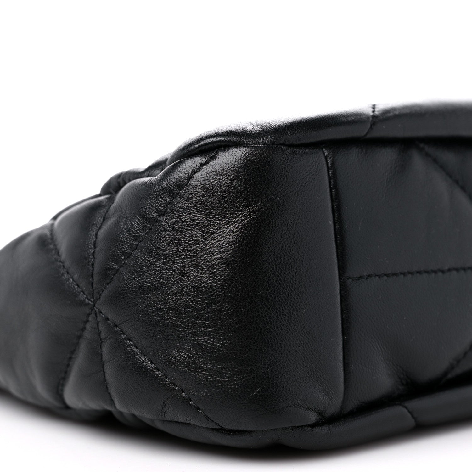 Prada Nappa Triangle Stitched Mini Zippered Hobo Bag Black 8 of 9