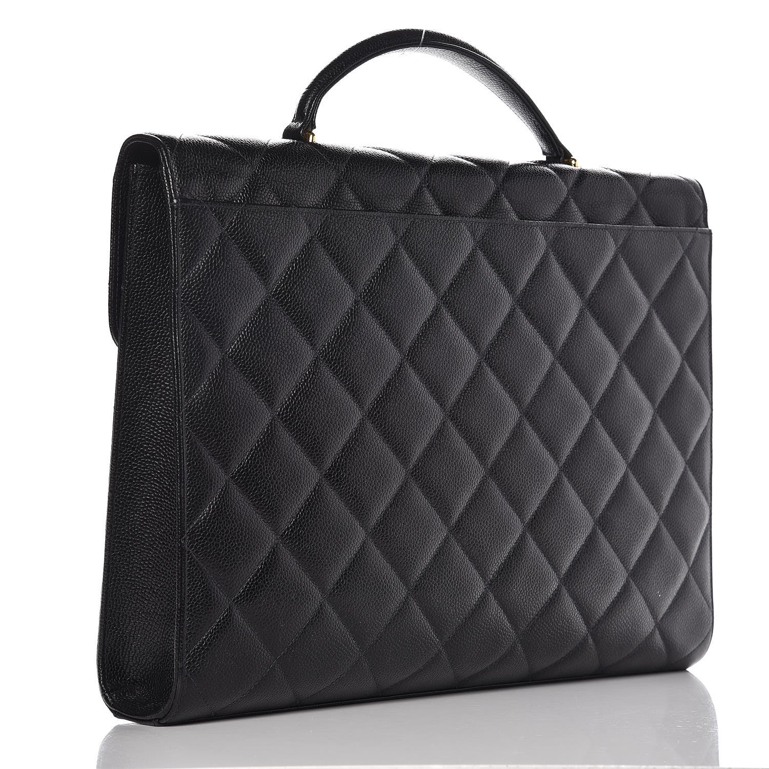Chanel Caviar Quilted Briefcase Laptop Bag Black 3 of 11